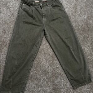 Micro the breaker relaxed Jeans in Moss Green like new